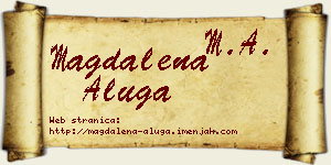 Magdalena Aluga vizit kartica